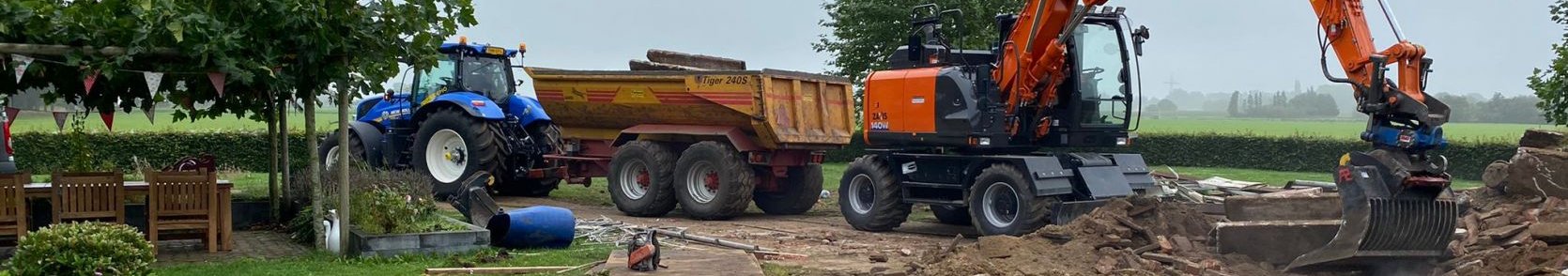 slopen grote kraan en dumper